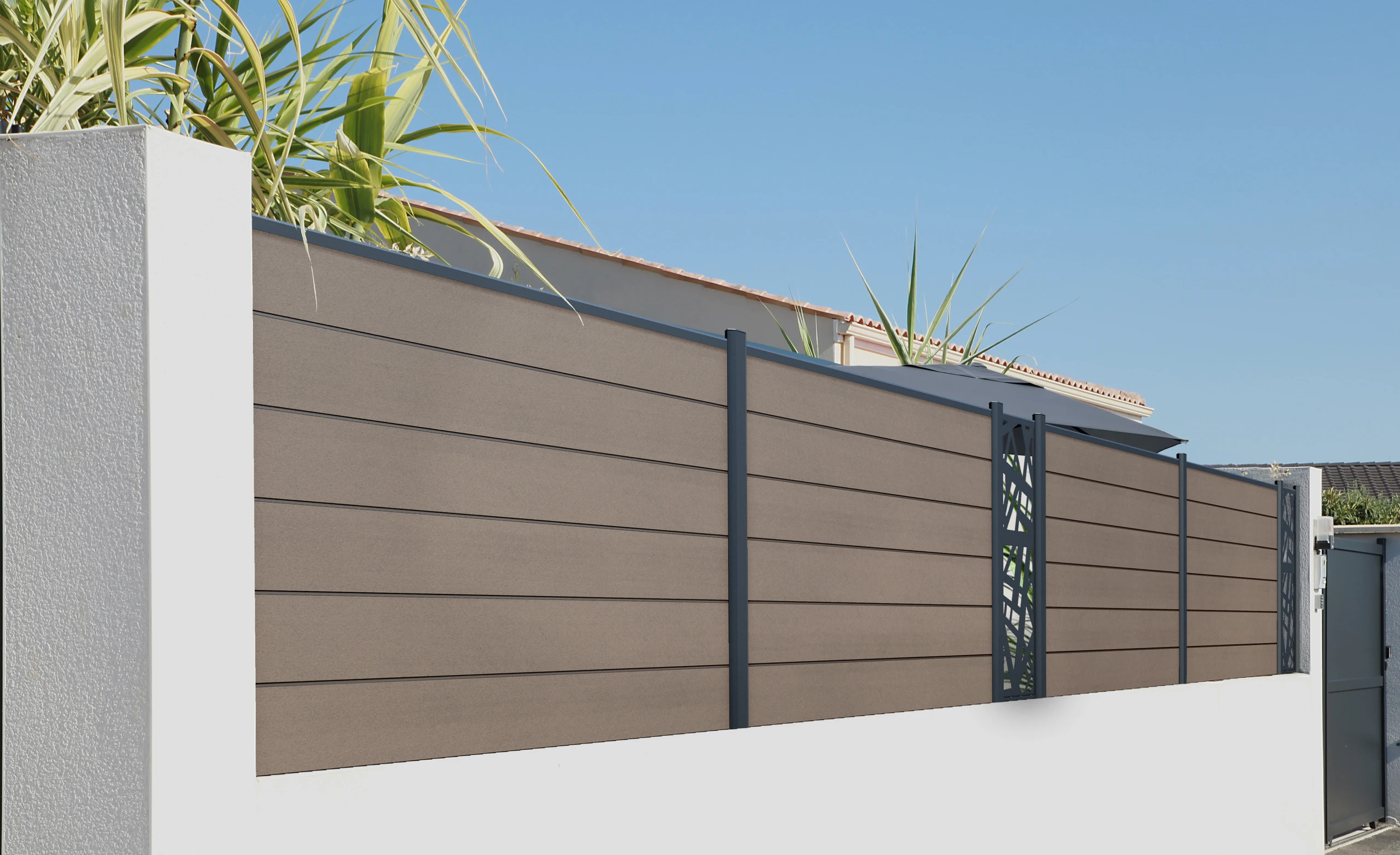 ocewood cloture boreale infinite arabica gris 7016 lame deco verticale new york