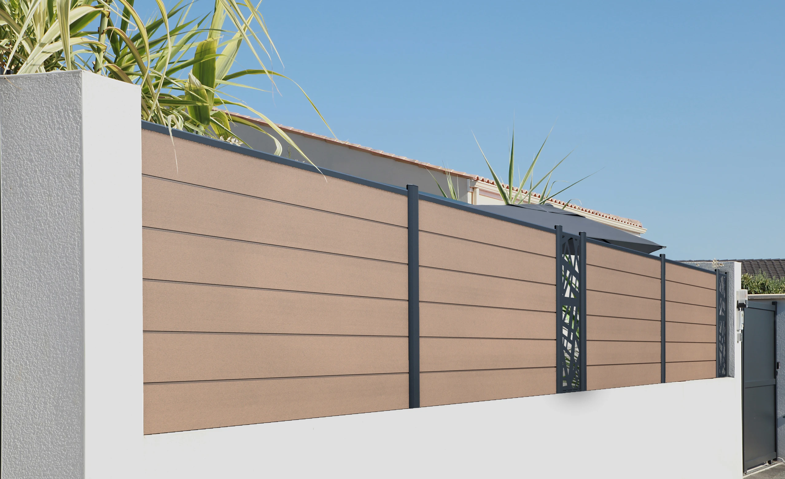 ocewood cloture boreale infinite sierra gris 7016 lame deco verticale new york