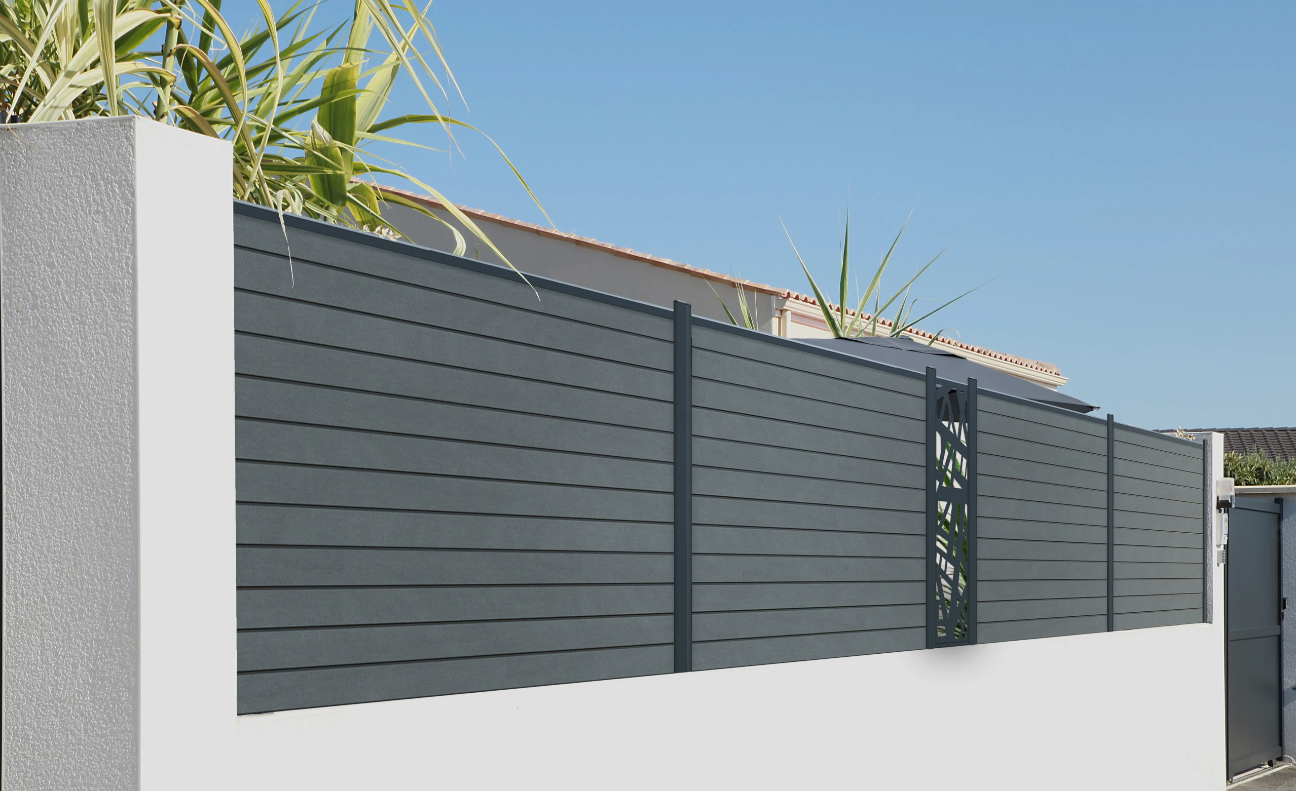 ocewood cloture boreale original graphite gris 7016 lame deco verticale new york 1