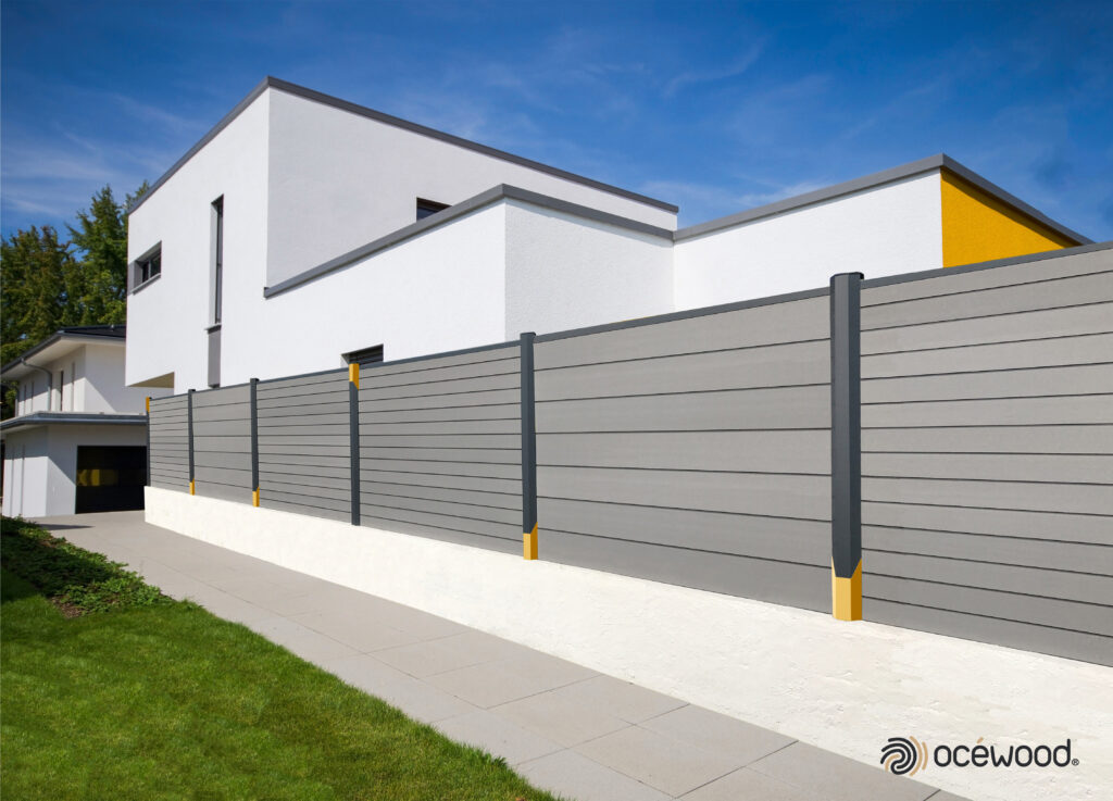 0 ocewood® fusion 2 types lames basalte poteaux 7016 topik haut et bas jaune