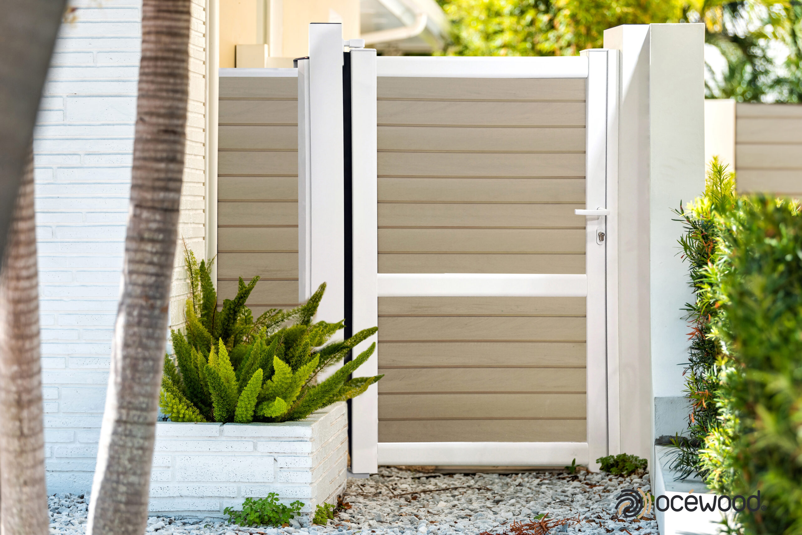 ocewood portillon autize moka blanc 9016