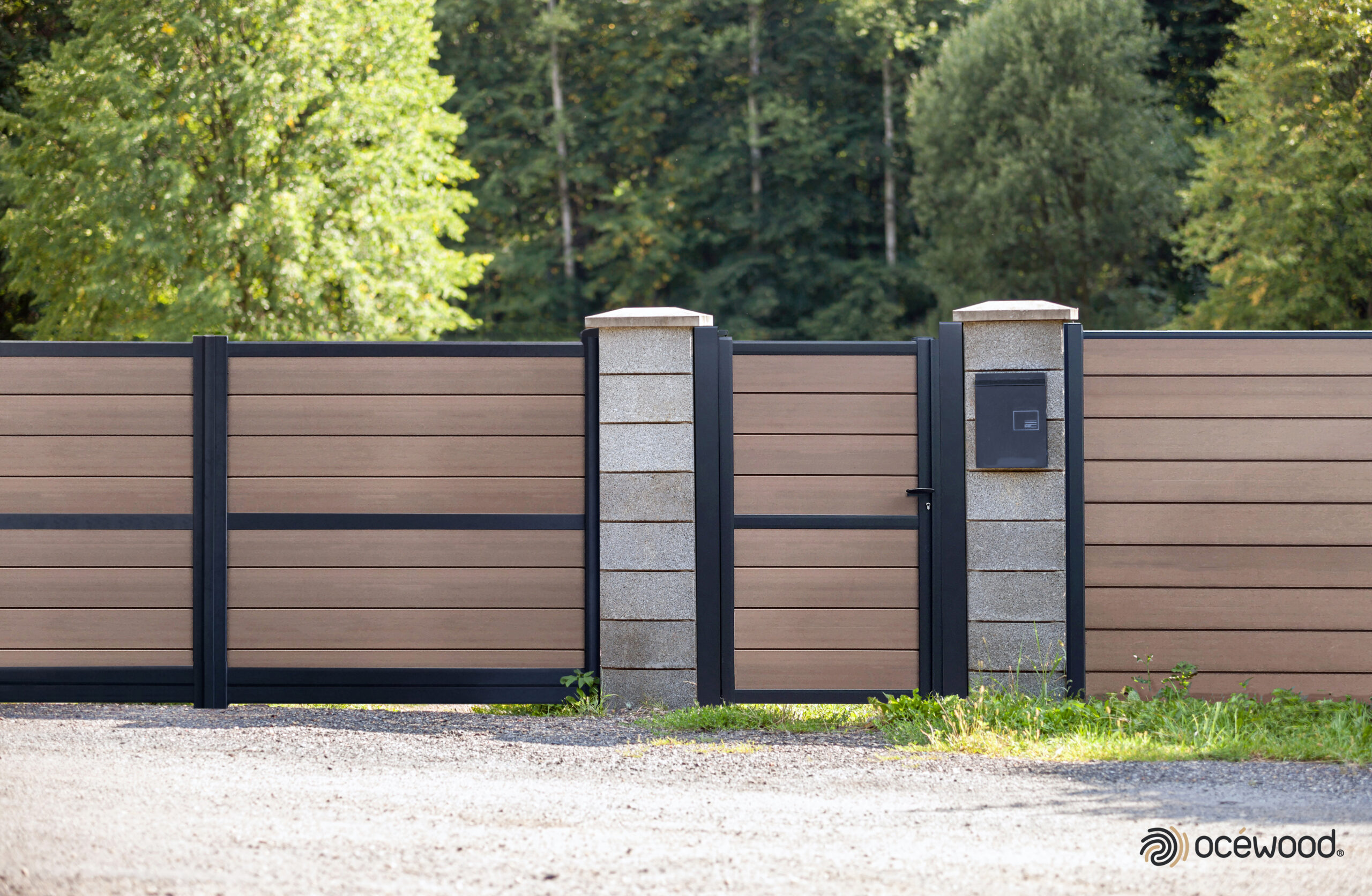 portail battant portillon cloture arabica jaunay gris 7016