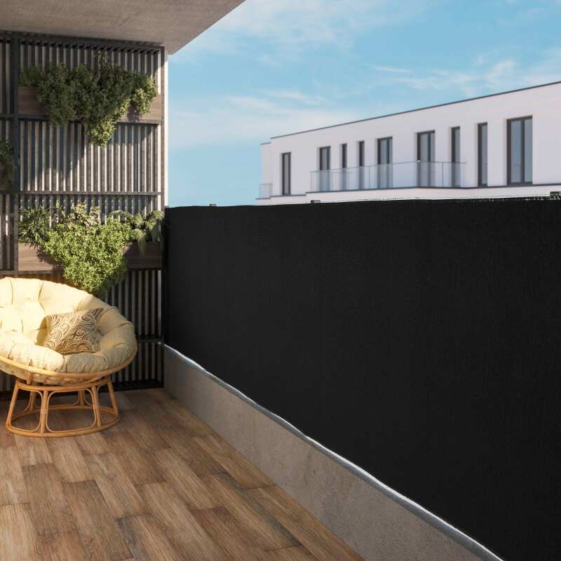 brise vue noir occultation 100 hauteur 1m