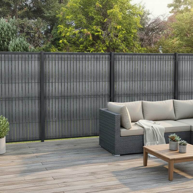 kit lames occultantes composite granitees anthracite pour maille 55m